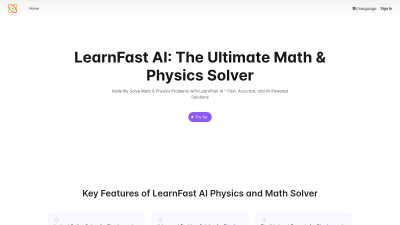 LearnFast AI: Free AI Physics Solver - Professional AI tool for Education & Learning