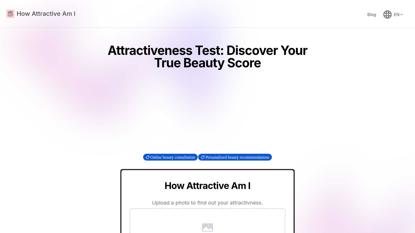How Attractive Am I application interface and features