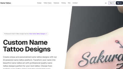 Name Tattoo designs - AI tool for Design Tools