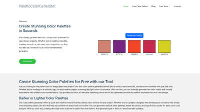 palettecolorgenerator.com - Professional AI tool for Generative Art