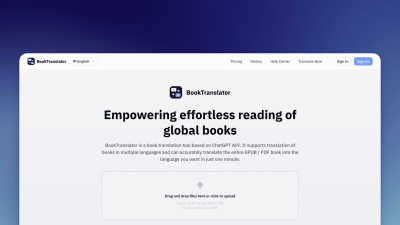 BookTranslator - Professional AI tool for Language & Translation