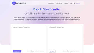 AIToHumanize - Professional AI tool for Content Creation