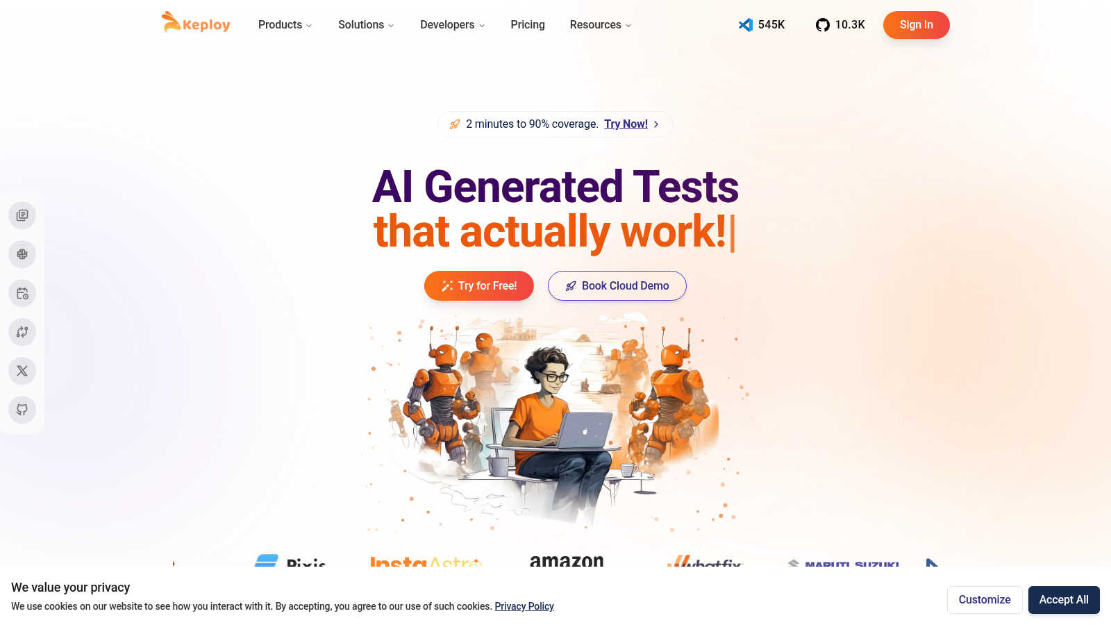 Keploy application interface and features