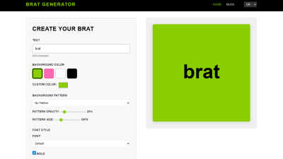 Brat generator - Professional AI tool for AI Assistants