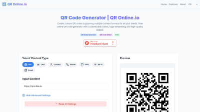 QR Online.io - Professional AI tool for Design Tools