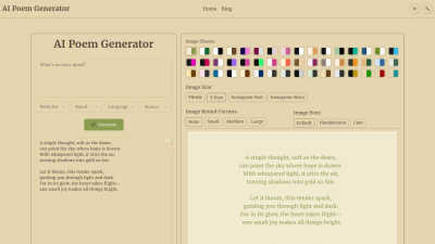 AI Poem Generator - Professional AI tool for Content Creation
