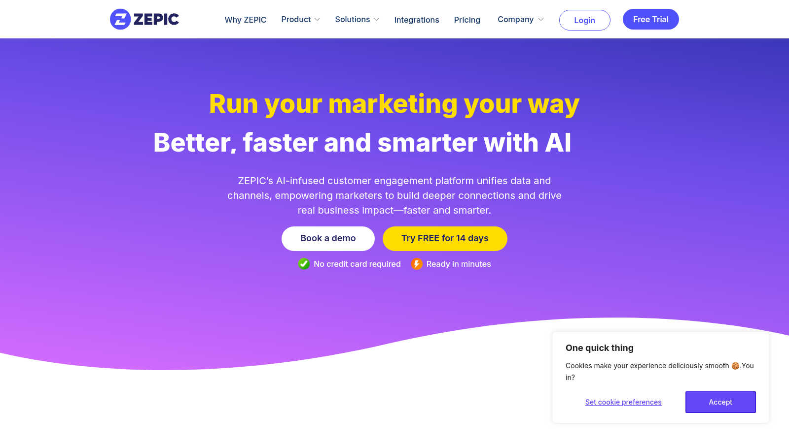 ZEPIC application interface and features