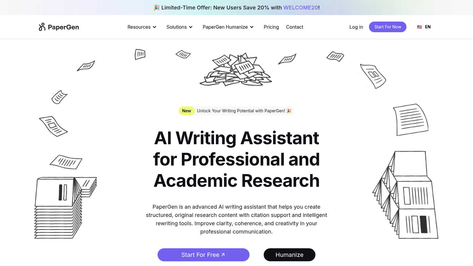 papergen application interface and features