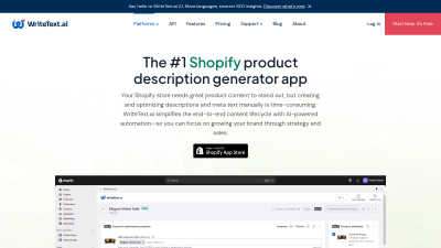 WriteText.ai for Shopify - Professional AI tool for Copywriting