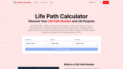 Life Path Calculator - Professional AI tool for Coaching