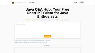 Java Q&A Hub - Professional AI tool for AI Assistants