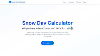 Snow day calculator - Professional AI tool for AI Assistants