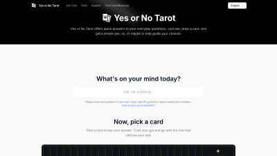 Yes or No Tarot - Professional AI tool for Lifestyle & Entertainment