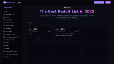 Reddit List - Professional AI tool for Social Media
