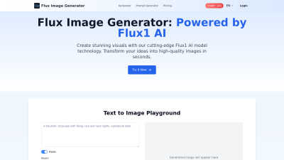 Flux Image Generator - Professional AI tool for Content Creation