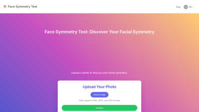 Face Symmetry Test - Professional AI tool for Lifestyle & Entertainment