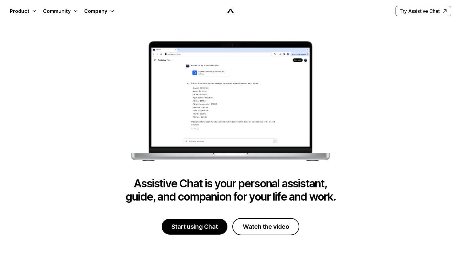 Assistive Chat Website