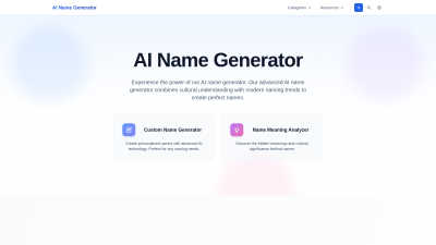 AI The Name - Professional AI tool for Generative Art