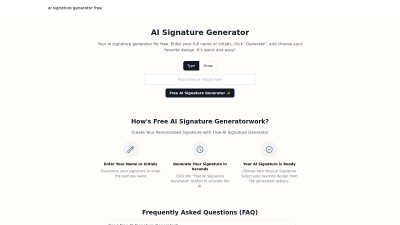 AI Signature Generators - Professional AI tool for Design Tools