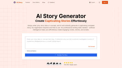 AI Story Generator - Professional AI tool for Blogging & Publishing