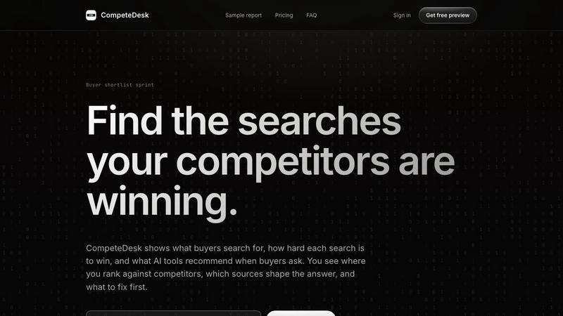CompeteDesk application interface and features