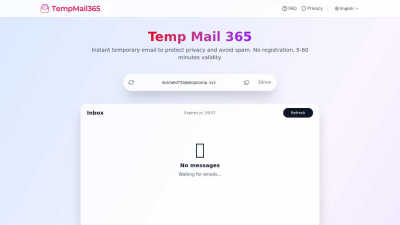 Temp Mail 365 - Professional AI tool for Email Tools