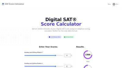 SAT Score Calculator - Professional AI tool for Education & Learning