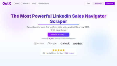 OutX.ai – LinkedIn Sales Navigator Scraper. - Professional AI tool for AI Assistants