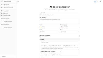 AI Book Generator - Professional AI tool for Blogging & Publishing