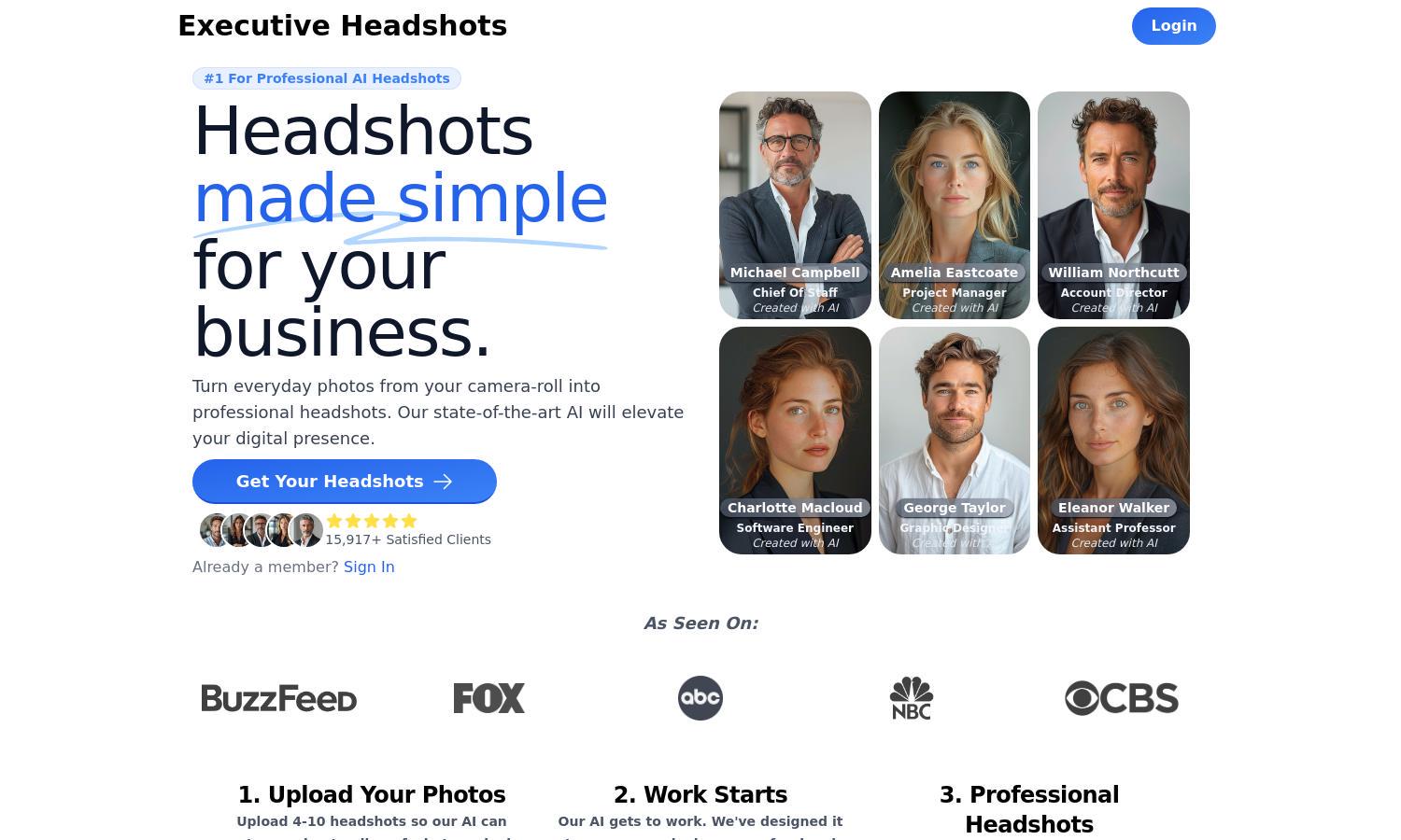 Executive Headshots Website