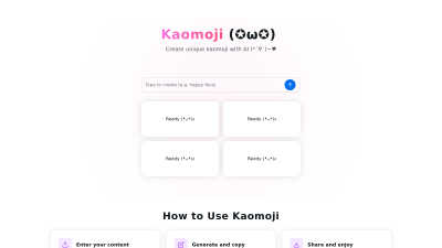 Kaomoji - Professional AI tool for Content Creation