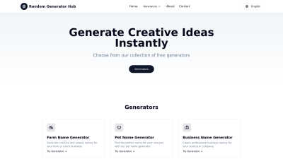 Random Generator Hub - Professional AI tool for Content Creation