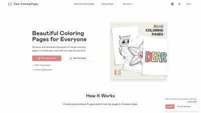 Dear Coloring Pages - Professional AI tool for Generative Art