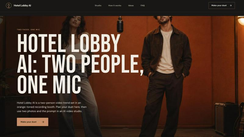 Hotel Lobby AI application interface and features