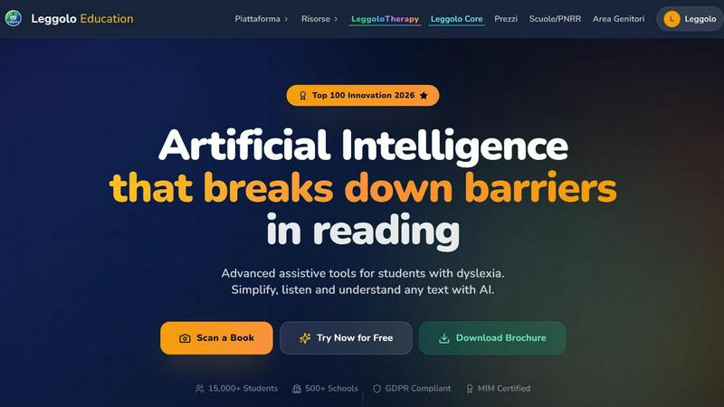 Leggolo application interface and features