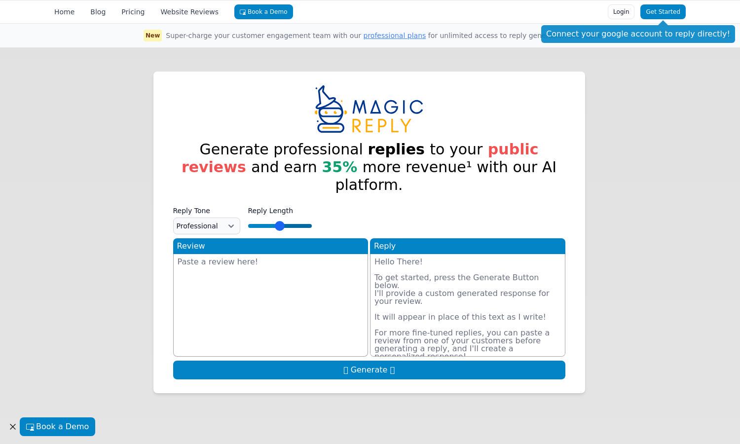 MagicReply AI Website