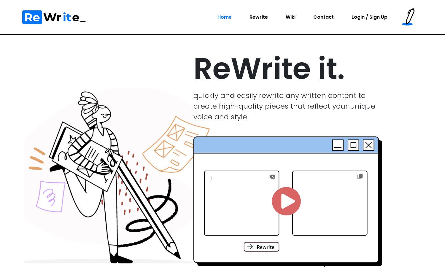 ReWrite It.AI Website