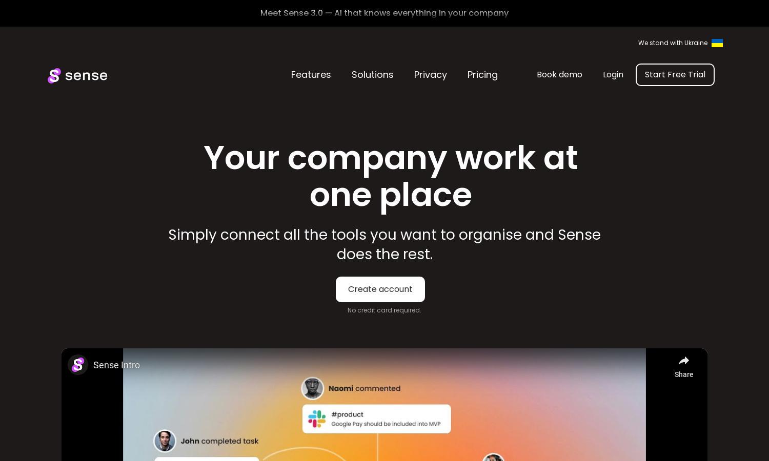 Sense Website