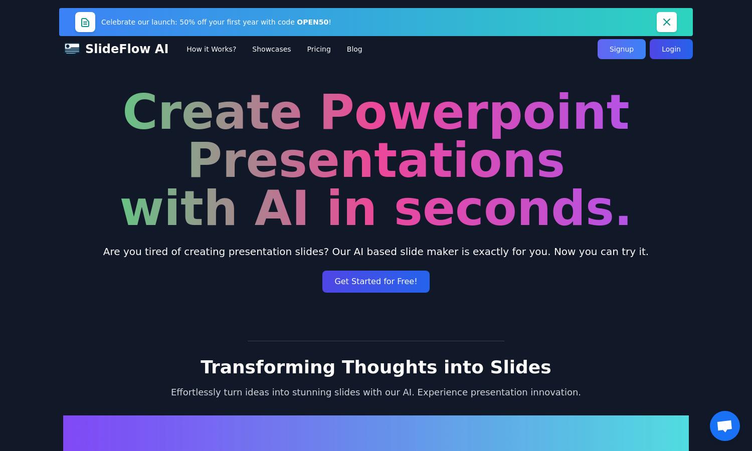 SlideFlow AI Website