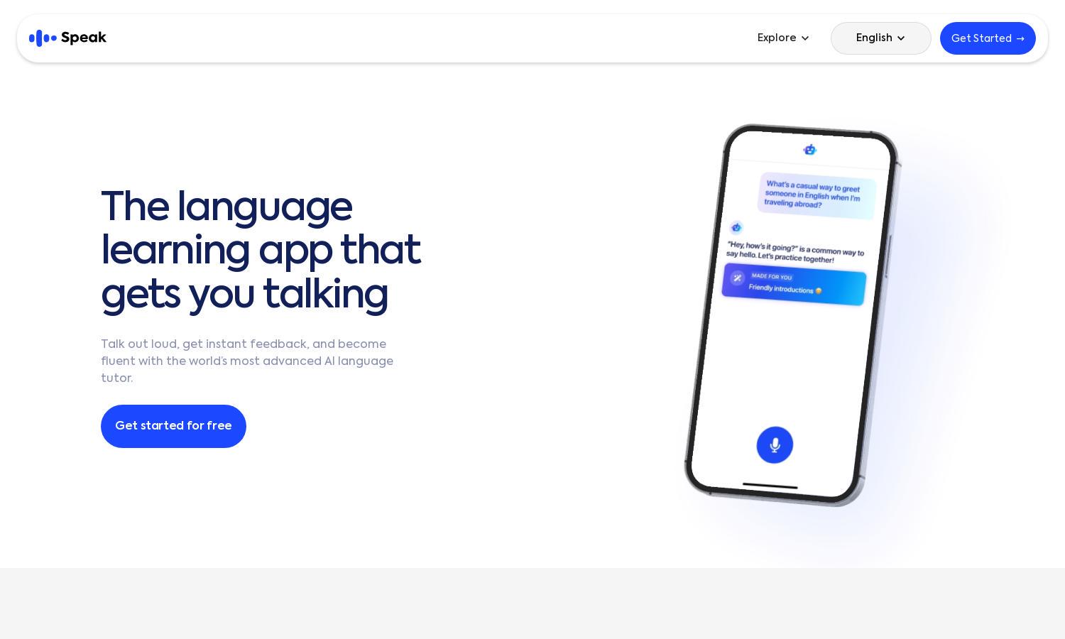 Speak Website