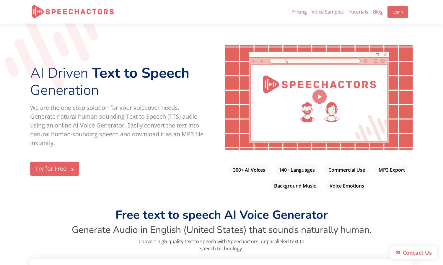 Speechactors Website