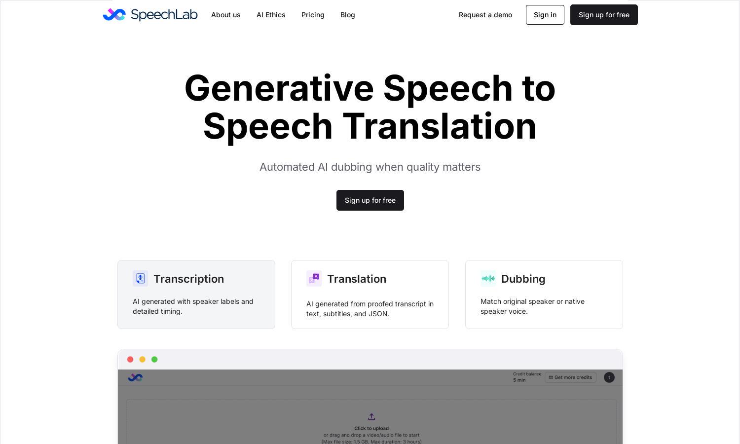 Speechlab Website