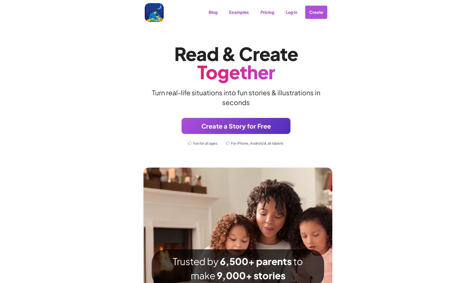 StoriesForKids.ai Website