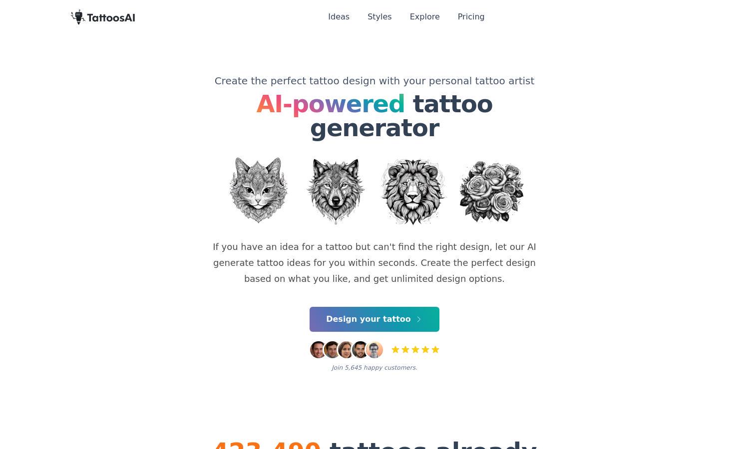 TattoosAI Website