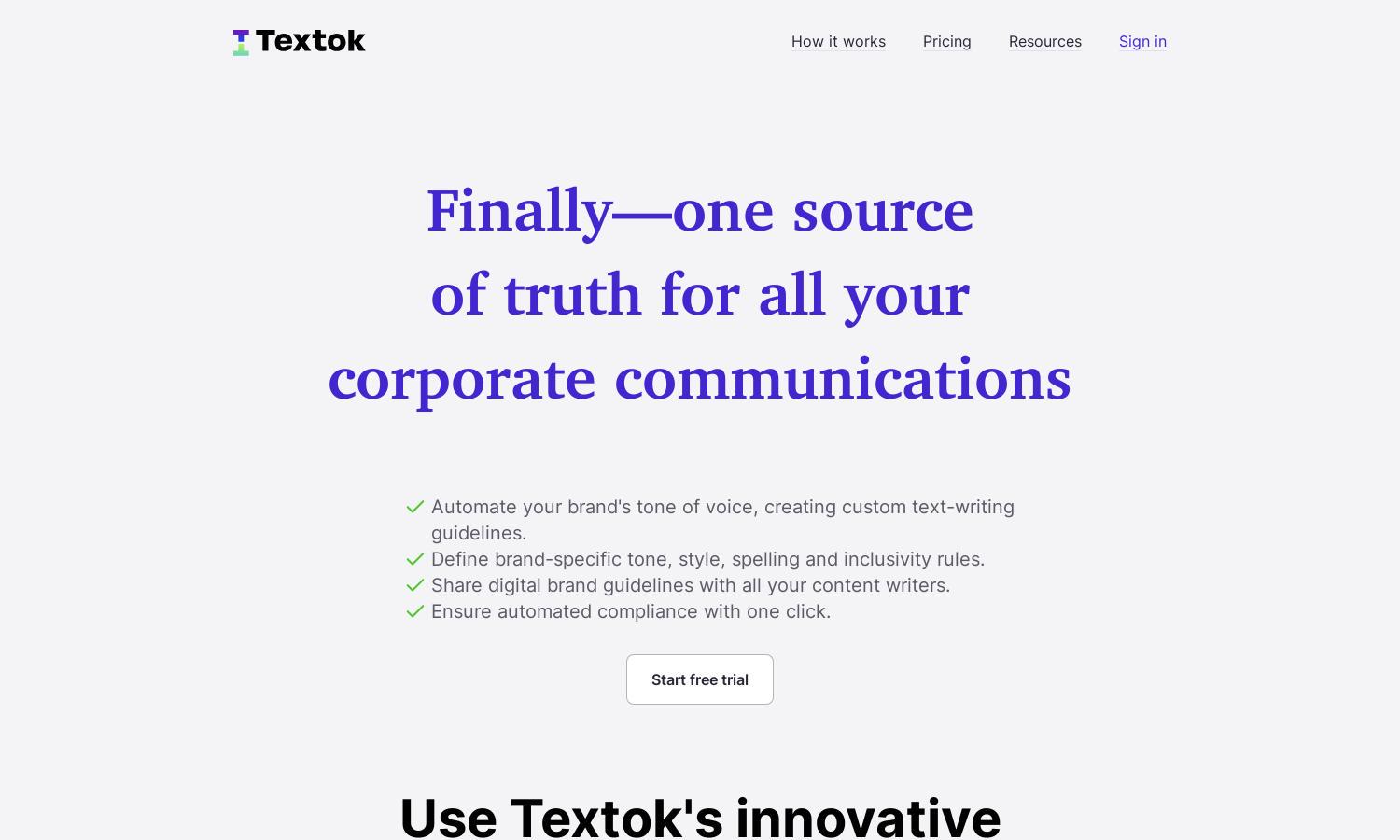 Textok Website