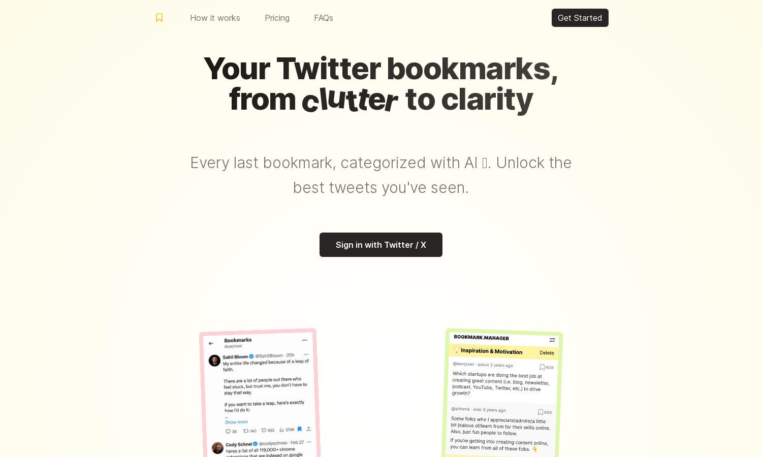 Twitter Bookmarks Manager Website