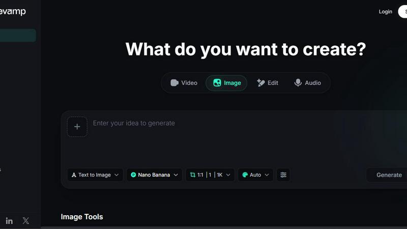 PicRevamp application interface and features